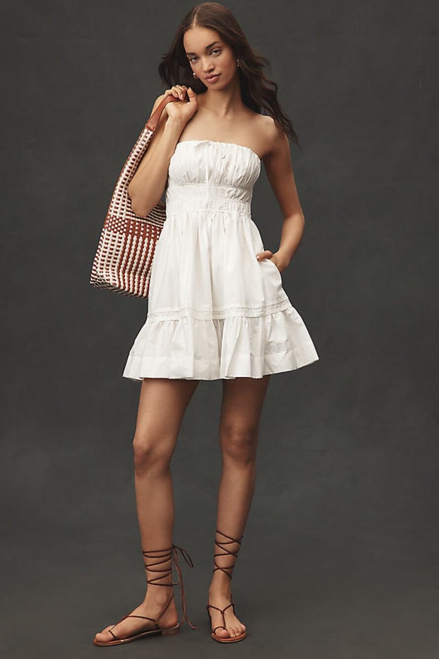 Anthropologie Somerset Strapless Mini Dress